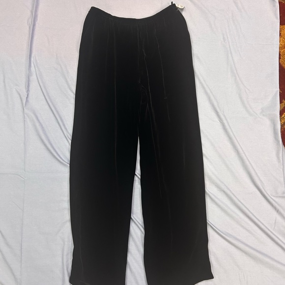 Rena Rowan Pants - Rena Rowan Black Velvet Trousers women’s size large NWT